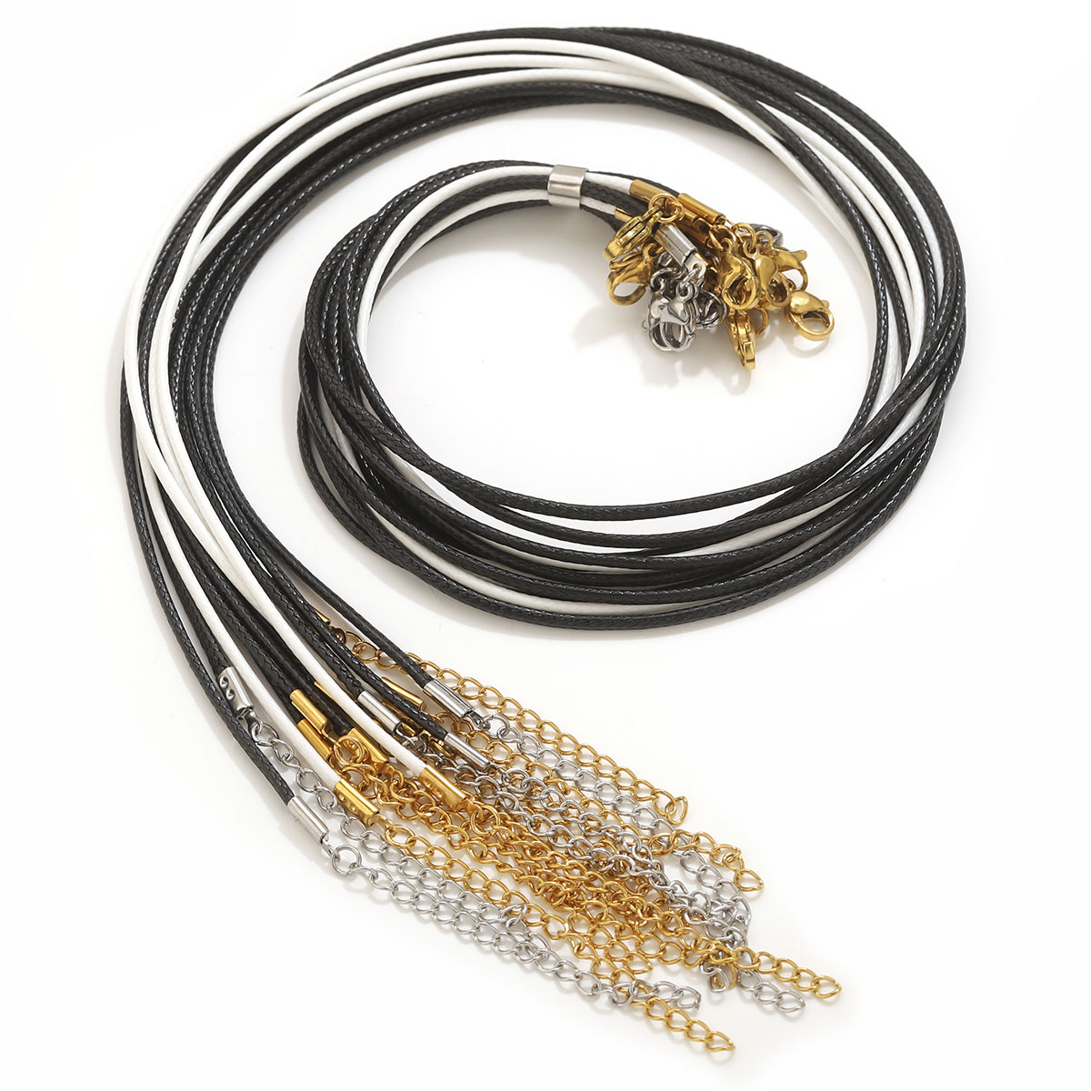 Jewelry Making Wax - 5 adet Deri Kordon Kolye Paslanmaz