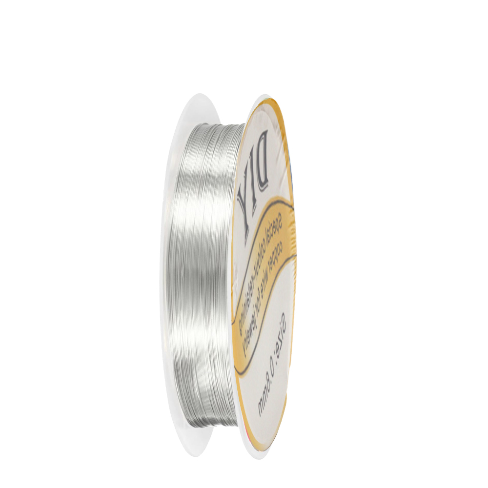 Jewelry Making With Copper Wire - 1 rulo gümüş bakır tel 0.3/0.4/0.5/0.6/0.8mm