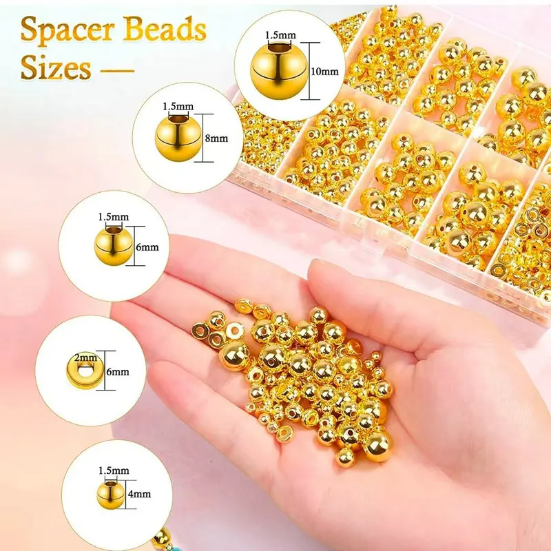 Jewelry Making Course - 1000 adet altın ara boncuk seti