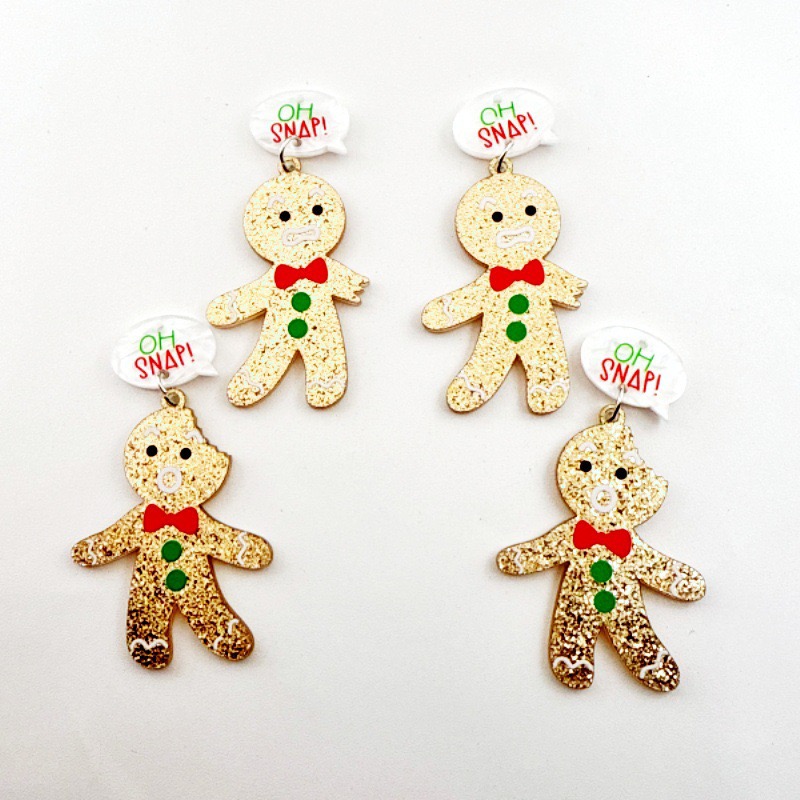 10 adet Sevimli Noel Zencefill - Jewelry Making Earrings incelemesi ve fiyatı