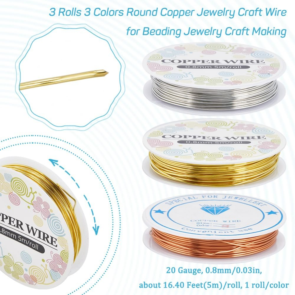 12.8 M Bakır Takı Teli 0.8mm 2 - Jewelry Making With Copper Wire incelemesi ve fiyatı