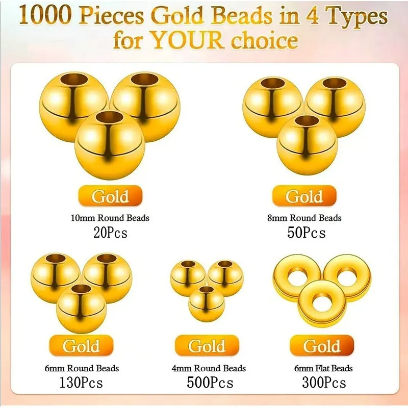 1000 adet altın ara boncuk set - Jewelry Making Course incelemesi ve fiyatı