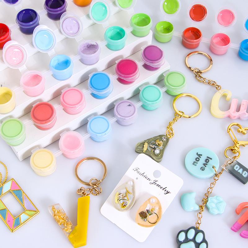 6 renk/Set Macun Pigment UV Re - Jewelry Making Glue incelemesi ve fiyatı