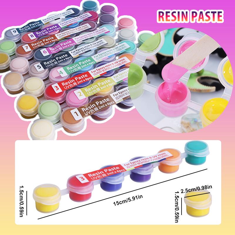 6 renk/Set Macun Pigment UV Re - Jewelry Making Glue incelemesi ve fiyatı