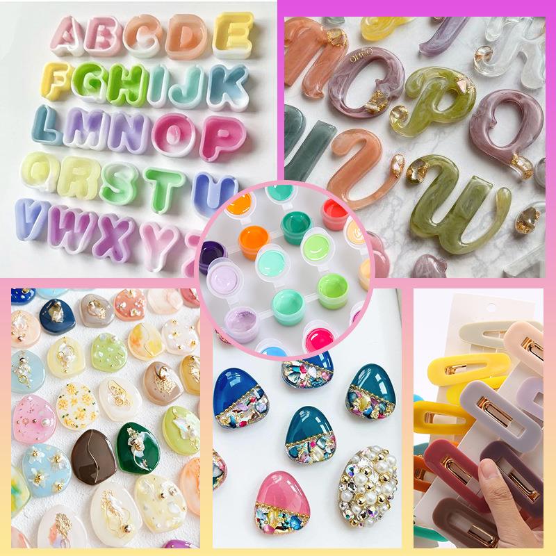 6 renk/Set Macun Pigment UV Re - Jewelry Making Glue incelemesi ve fiyatı