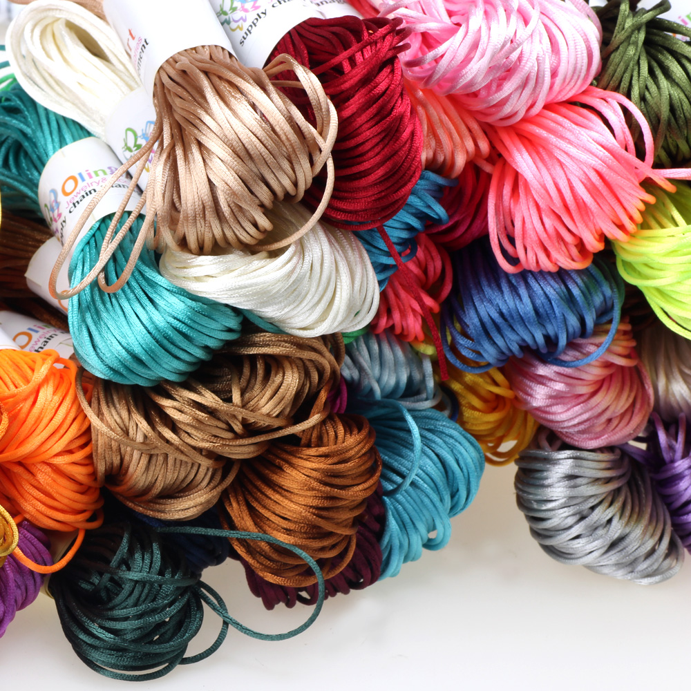 20yards/Lot 1.5mm/2.0MM çin dü - Knotting Cord Silk incelemesi ve fiyatı